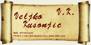 Veljko Kusonjić vizit kartica